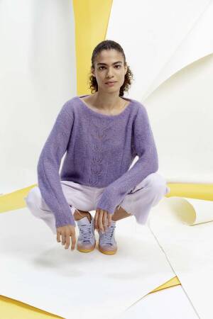 Strickset Pullover Lang Yarns MOHAIR LUXE mit Anleitung in garnwelt-Box