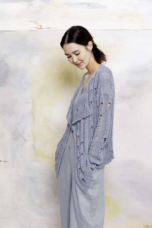 Strickset Jacke Lang Yarns LINO mit Anleitung in garnwelt-Box