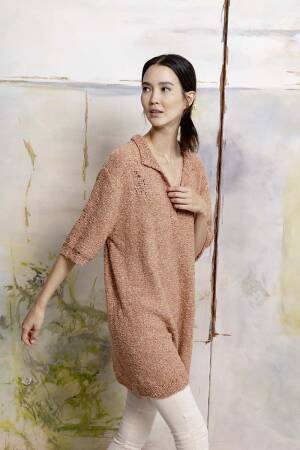 Knitting set Long sweater  with knitting instructions in garnwelt box