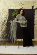 Knitting set Triangular shawl  with knitting instructions in garnwelt box