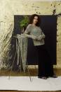 Knitting set Triangular shawl  with knitting instructions in garnwelt box