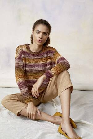 Strickset Pullover Lang Yarns LINELLO mit Anleitung in garnwelt-Box S