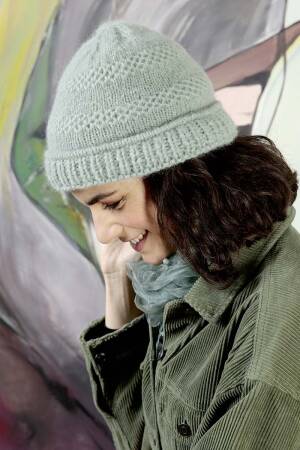 Strickset Mütze Lang Yarns MALOU LIGHT mit Anleitung in garnwelt-Box DG