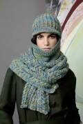 Strickset Schal Lang Yarns LEO mit Anleitung in garnwelt-Box ca 30 x 180 cm