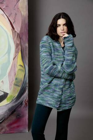 Strickset Jacke Lang Yarns LEO mit Anleitung in garnwelt-Box