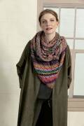 Knitting set Triangular shawl  with knitting instructions in garnwelt box in size ca 85 x 165 cm