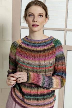 Strickset Pullover Lang Yarns FRIDA mit Anleitung in garnwelt-Box S-M