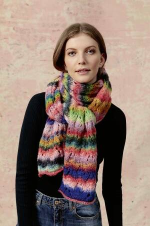 Knitting set Scarf CLOUD with knitting instructions in garnwelt box