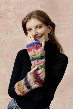 Strickset Stulpen Lang Yarns CLOUD mit Anleitung in garnwelt-Box ca 20 x 26 cm