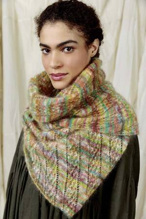 Strickset Schal Lang Yarns KID COLOR mit Anleitung in garnwelt-Box