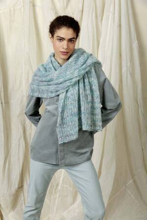 Strickset Schal Lang Yarns KID COLOR mit Anleitung in garnwelt-Box ca 70 x 170 cm