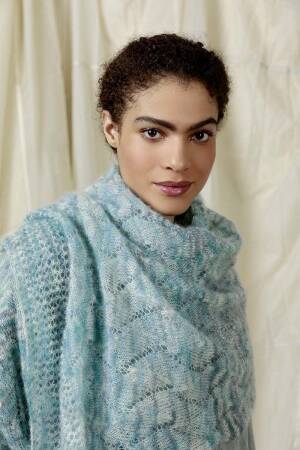 Strickset Schal Lang Yarns KID COLOR mit Anleitung in garnwelt-Box