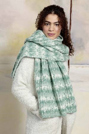 Strickset Schal Lang Yarns SNOWFLAKE mit Anleitung in garnwelt-Box
