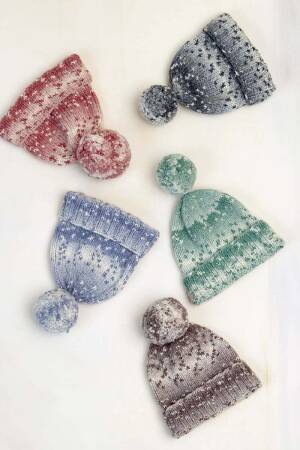 Strickset Mütze Lang Yarns SNOWFLAKE mit Anleitung in garnwelt-Box