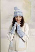 Strickset Stulpen Lang Yarns SNOWFLAKE mit Anleitung in garnwelt-Box ca 26 x 12 cm