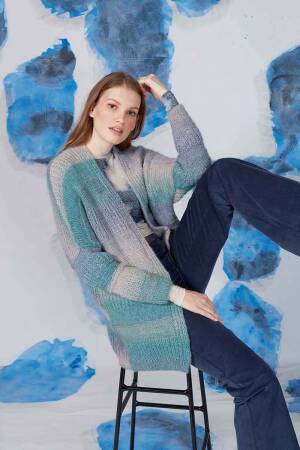 Strickset Jacke Lang Yarns CARINA mit Anleitung in garnwelt-Box S-M