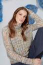 Knitting set Sweater  with knitting instructions in garnwelt box in size S