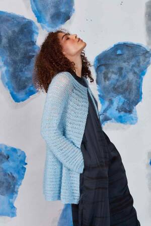 Strickset Top Down Jacke Lang Yarns GRACE mit Anleitung in garnwelt-Box S
