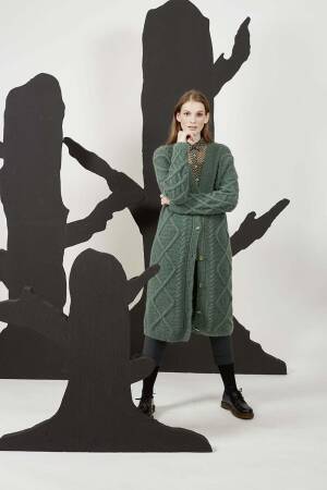 Knitting set Coat MALOU LIGHT with knitting instructions in garnwelt box in size S-M