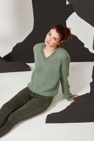 Strickset Pullover Lang Yarns SURI ALPACA mit Anleitung in garnwelt-Box