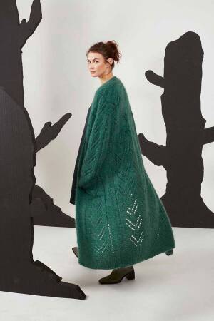 Strickset Mantel Lang Yarns MERINO  / MOHAIR LUXE mit Anleitung in garnwelt-Box