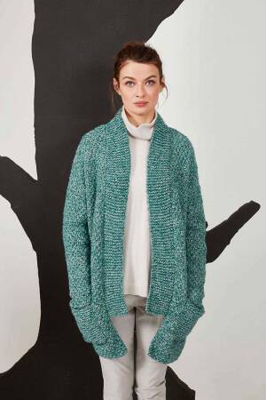 Strickset Jacke Lang Yarns KRIS mit Anleitung in garnwelt-Box S-M