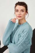 Knitting set Sweater MERINO 70 with knitting instructions in garnwelt box in size S