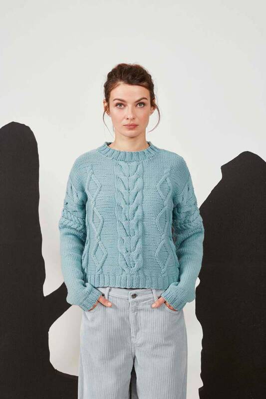 Strickset Pullover MERINO 70 mit Anleitung in garnwelt-Box in Gre M-L