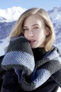 Knitting set Shawl  with knitting instructions in garnwelt box in size ca 24 x 190 cm