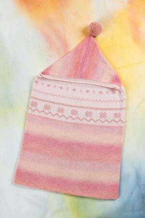 Strickset Pucksack mit Kapuze Lang Yarns MERINO  BEBE / MERINO  BEBE COLOR mit Anleitung in garnwelt-Box 56-62