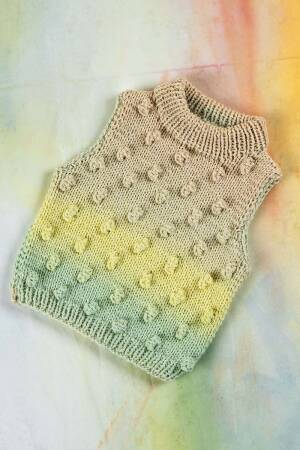 Strickset Pullunder Lang Yarns MERINO  BEBE COLOR mit Anleitung in garnwelt-Box 56-62
