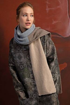 Strickset Schal Lang Yarns NOBLE CASHMERE mit Anleitung in garnwelt-Box ca 20 x 230 cm