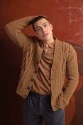 Strickset Herrenjacke Lang Yarns NOBLE CAMEL mit Anleitung in garnwelt-Box