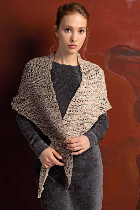 Knitting instructions Triangular shawl PTO-040_01 LANGYARNS NOBLE CASHMERE as download