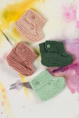 Strickset Schühchen Lang Yarns BABY COTTON mit Anleitung in garnwelt-Box 56-62