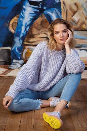 Strickset Pullover Lang Yarns SAKURA mit Anleitung in garnwelt-Box S-M