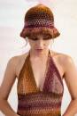 Knitting set Crocheted dress  with knitting instructions in garnwelt box