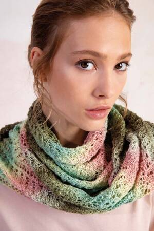 Knitting set Scarf LINELLO with knitting instructions in garnwelt box