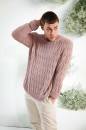 Knitting set Mens sweater SOFT COTTON with knitting instructions in garnwelt box in size S