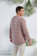 Knitting set Mens sweater  with knitting instructions in garnwelt box in size M