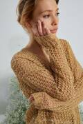 Knitting set Sweater CREALINO with knitting instructions in garnwelt box in size L