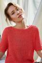 Knitting set Short-sleeved sweater  with knitting instructions in garnwelt box in size L-XL