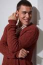 Knitting set Mens cardigan NORMA with knitting instructions in garnwelt box