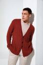Knitting set Mens cardigan NORMA with knitting instructions in garnwelt box