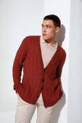 Knitting set Mens cardigan NORMA with knitting instructions in garnwelt box in size S