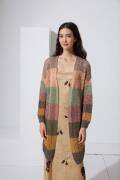 Knitting set Long cardigan LINO with knitting instructions in garnwelt box
