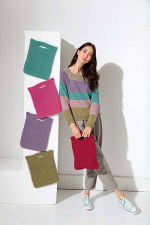 Strickset Tasche Lang Yarns KIMBERLEY mit Anleitung in garnwelt-Box