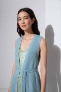 Strickset Lange Weste Lang Yarns AURA mit Anleitung in garnwelt-Box