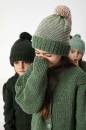 Knitting set Bobble hat ATLANTIS with knitting instructions in garnwelt box