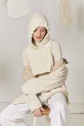 Knitting set Hooded collar FIRE with knitting instructions in garnwelt box